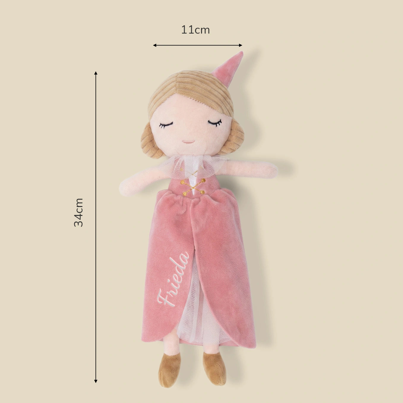 Personalisierte Kuschelpuppe "Prinzessin"
