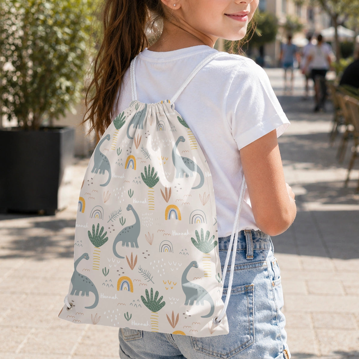 Personalisierter Turnbeutel "Dinosaurier"