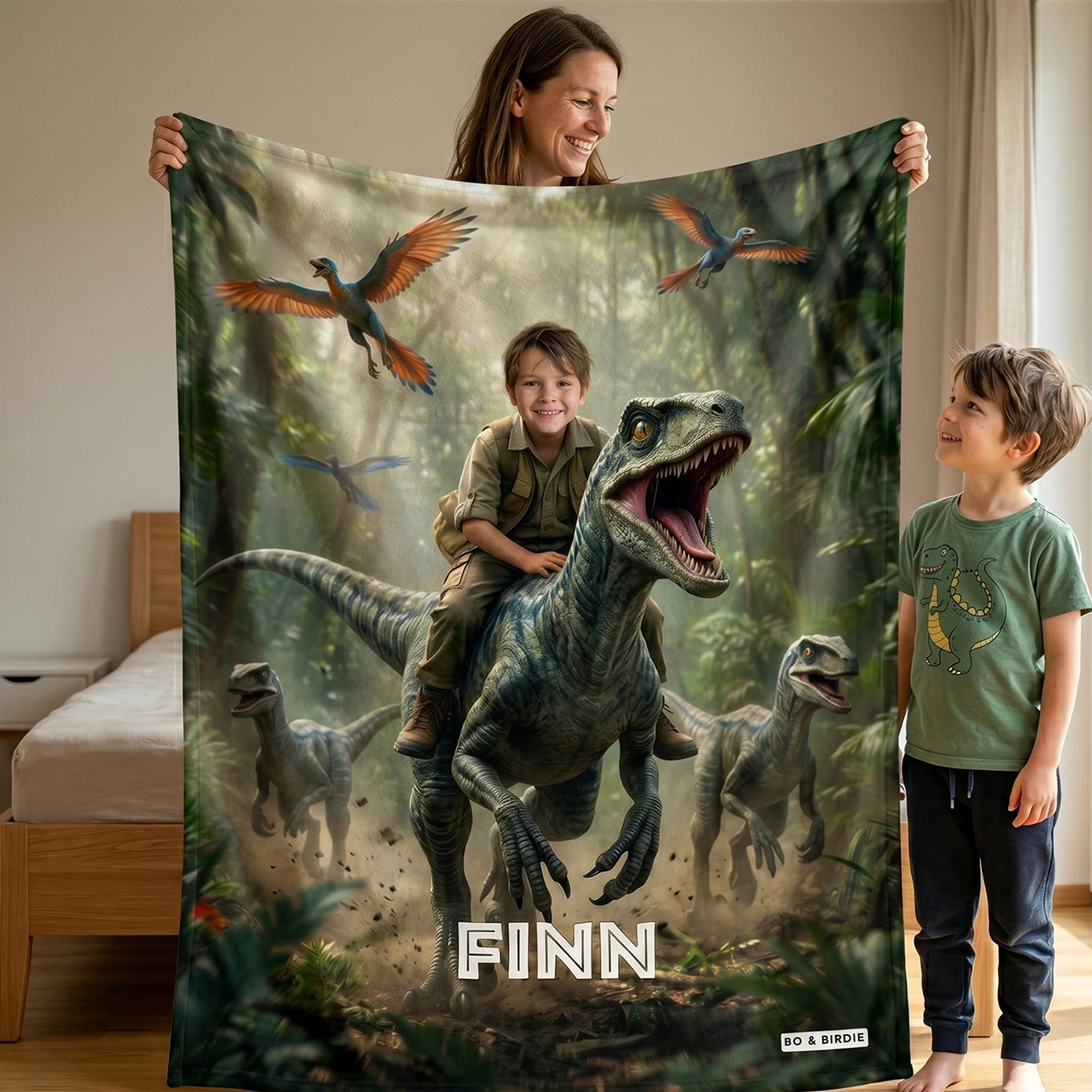 Personalisierte Decke "Dino"