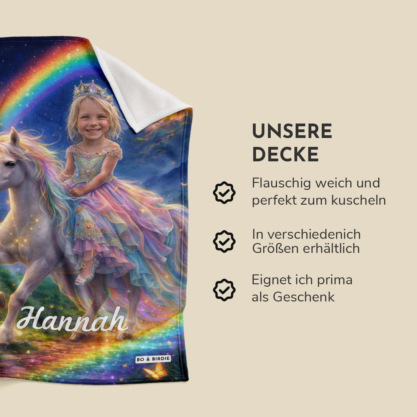 Personalisierte Decke "Prinzessin"
