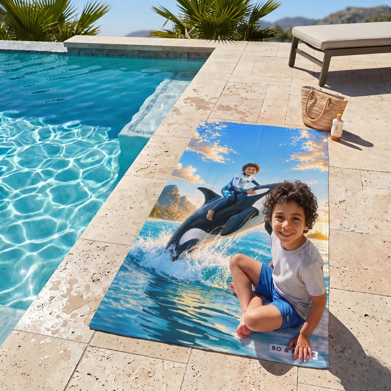 Personalisiertes Badetuch "Orca"