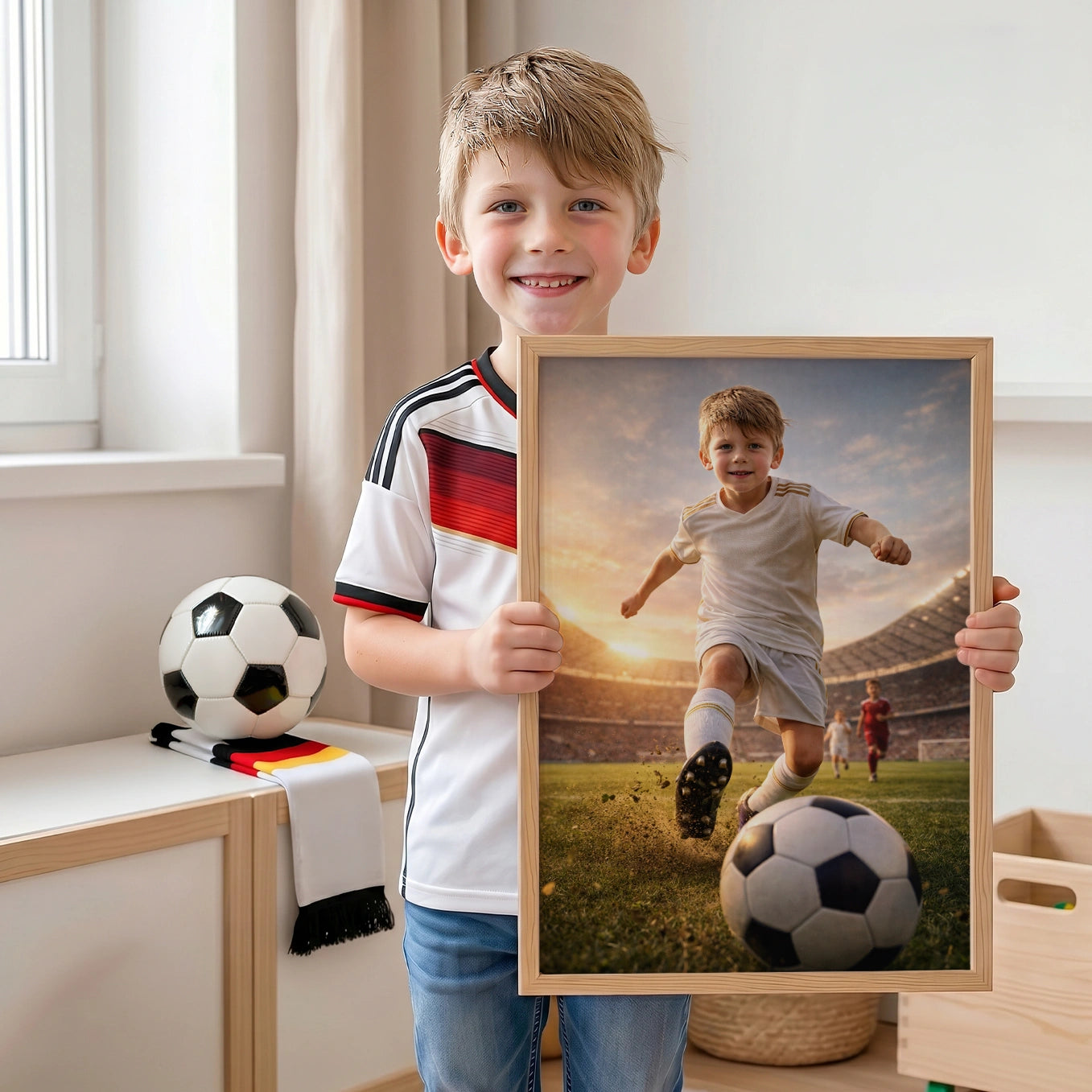 Personalisiertes Kinderposter "Fußball Star"