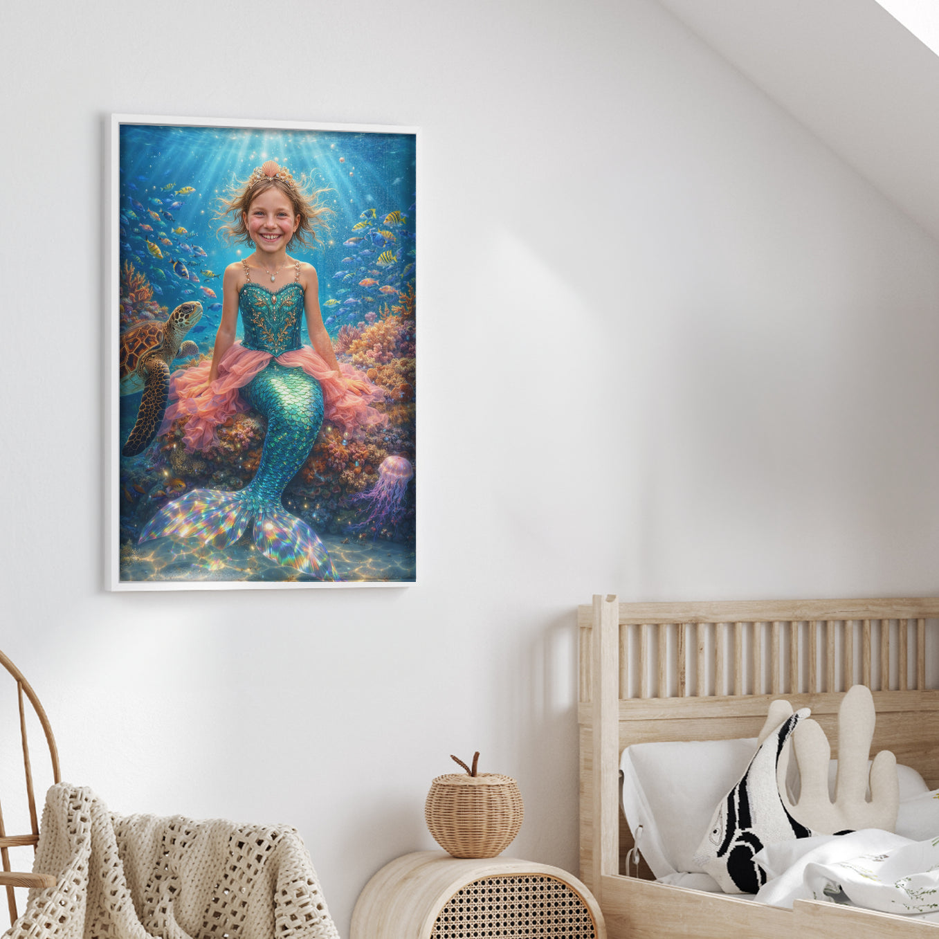 Personalisiertes Kinderposter "Meerjungfrau"