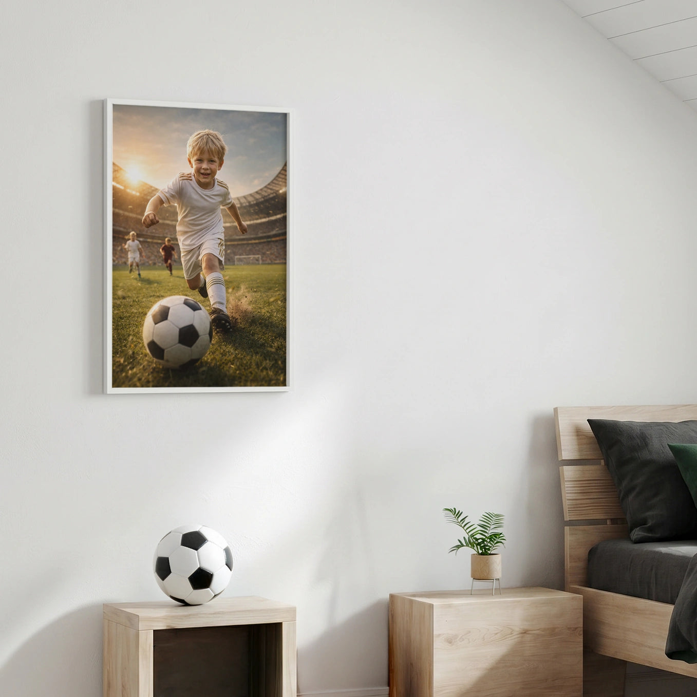 Personalisiertes Kinderposter "Fußball Star"