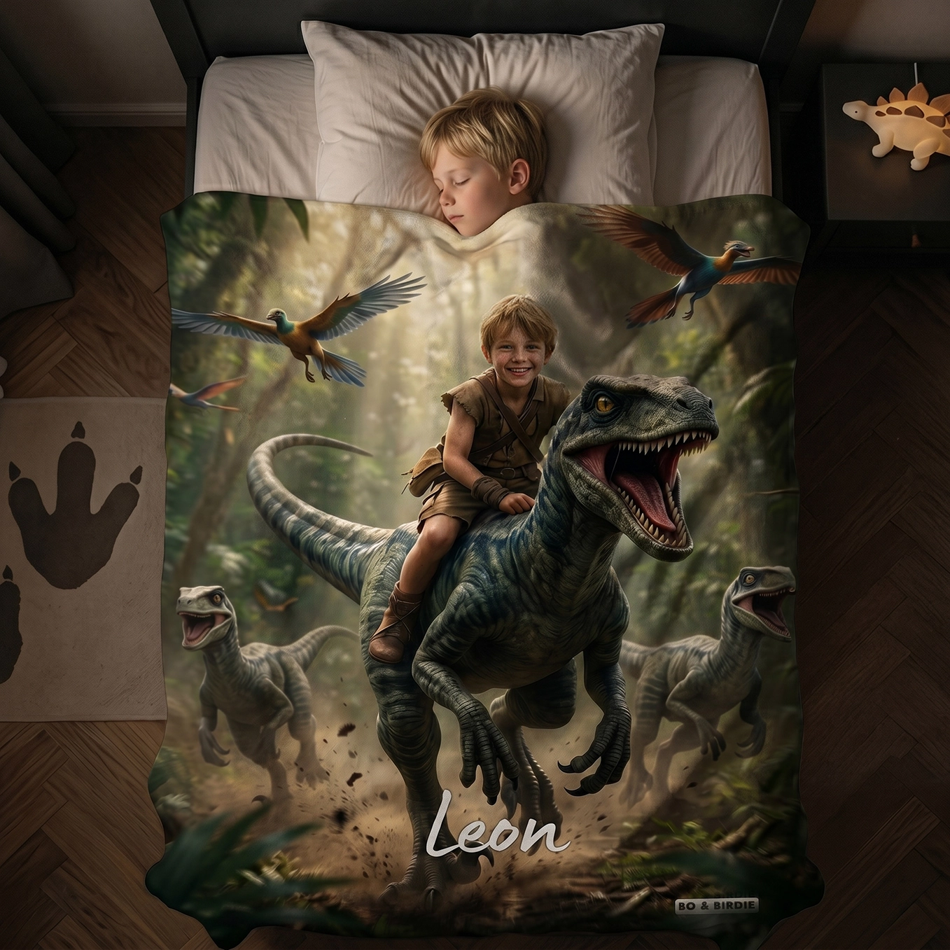 Personalisierte Decke "Dino"