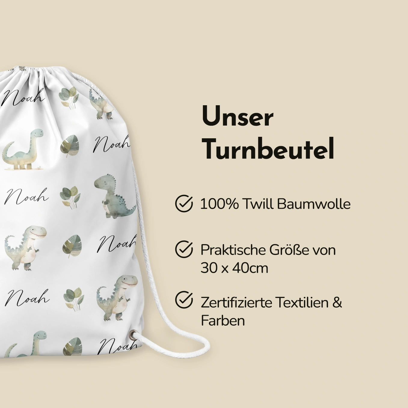 Personalisierter Turnbeutel "Lieblingstier"