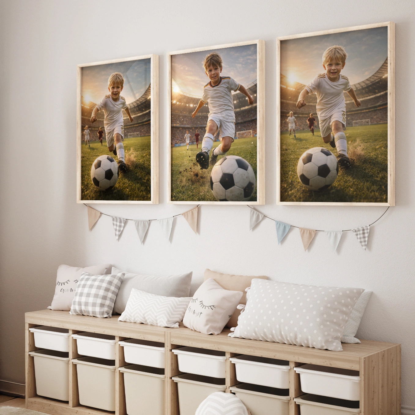 Personalisiertes Kinderposter "Fußball Star"