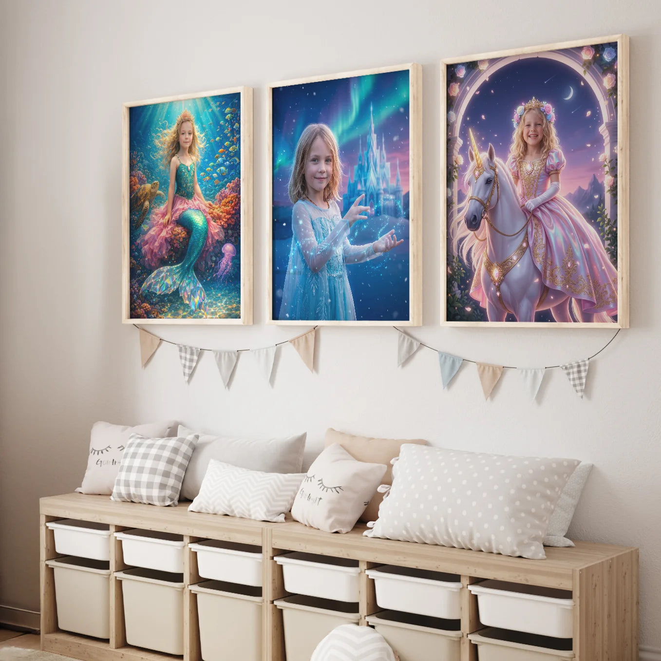 Personalisiertes Kinderposter "Einhorn Prinzessin"