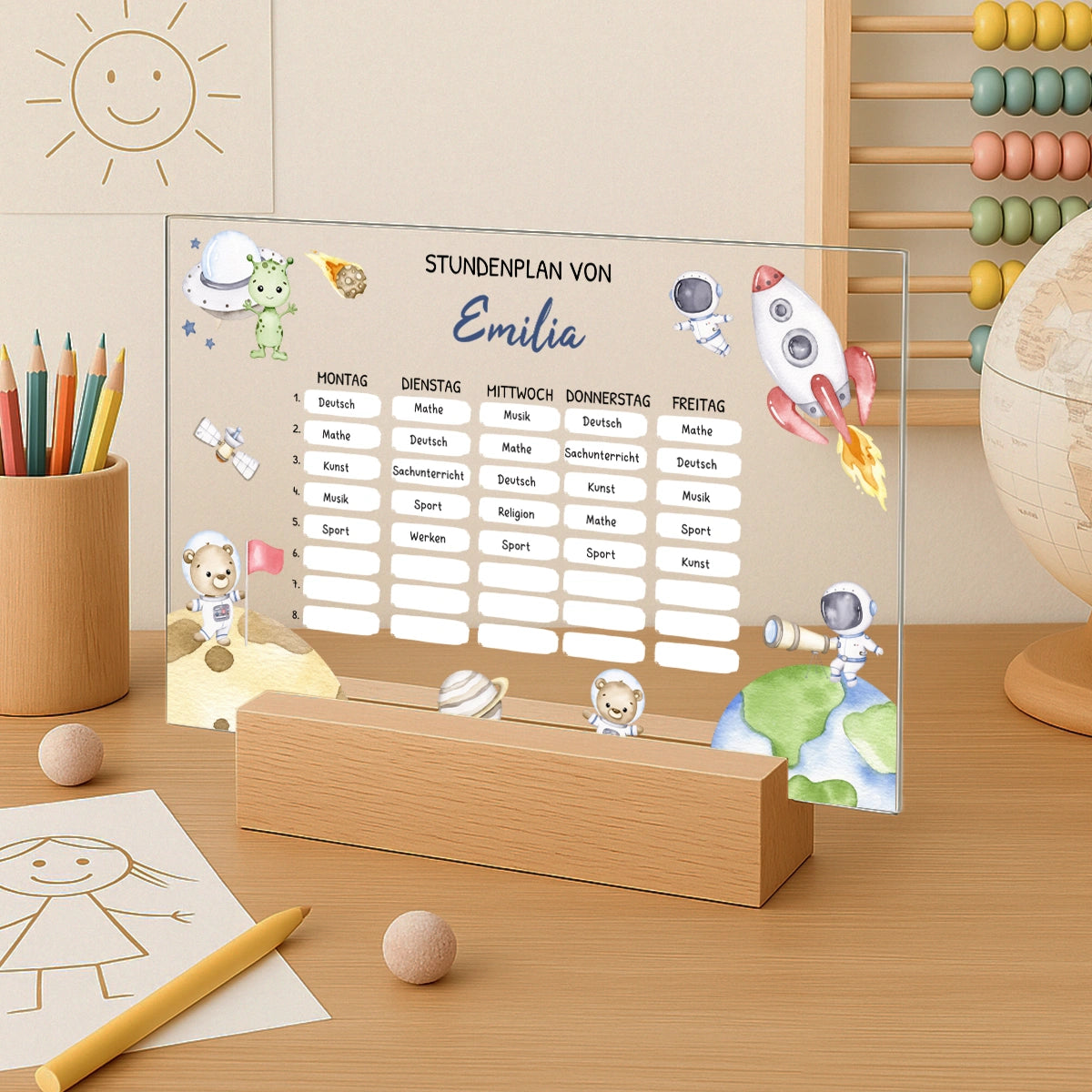 Personalisierter Space Stundenplan