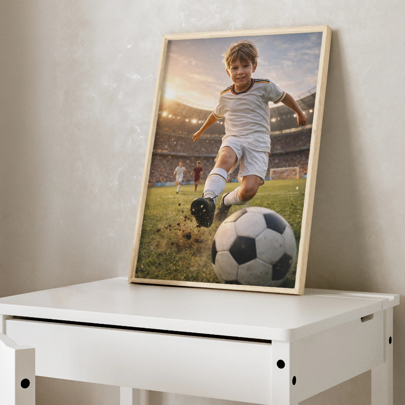 Personalisiertes Kinderposter "Fußball Star"