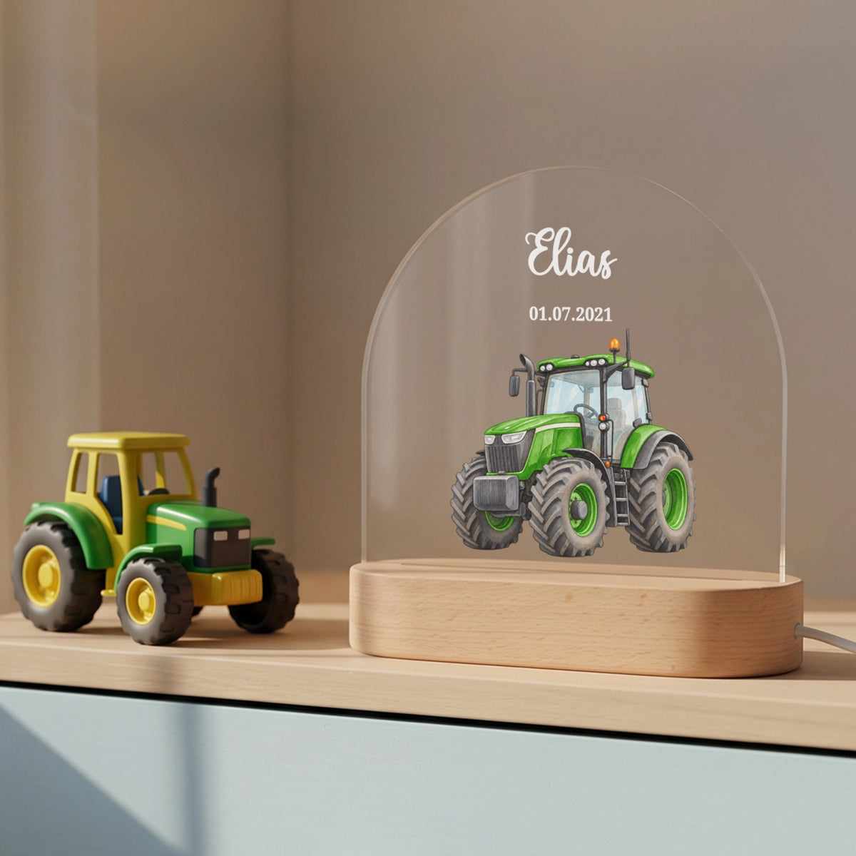 Personalisiertes Nachtlicht "Traktor"