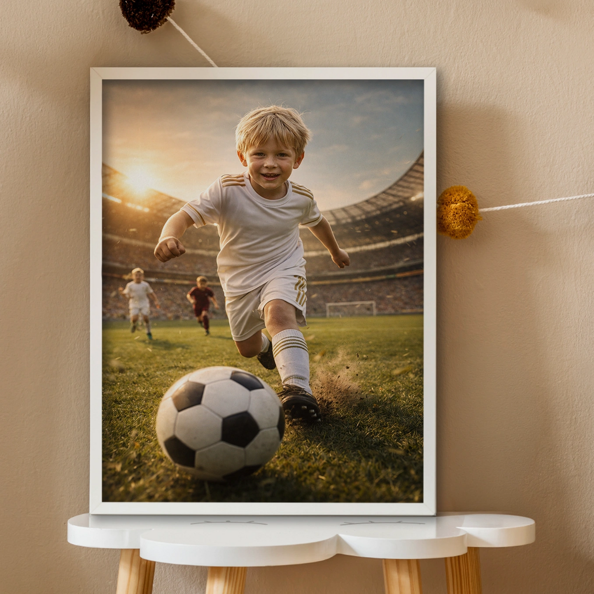 Personalisiertes Kinderposter "Fußball Star"