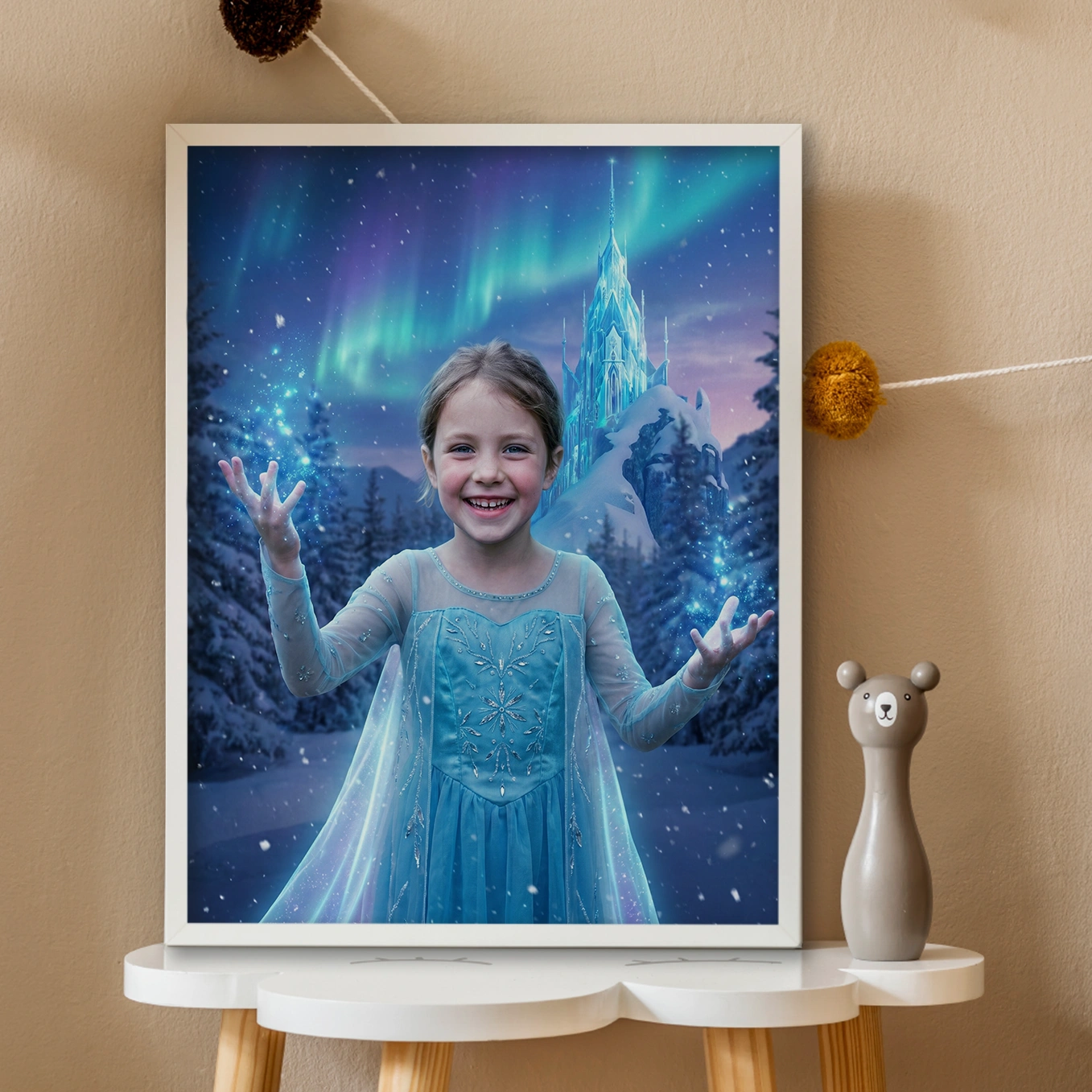 Personalisiertes Kinderposter "Eisprinzessin"