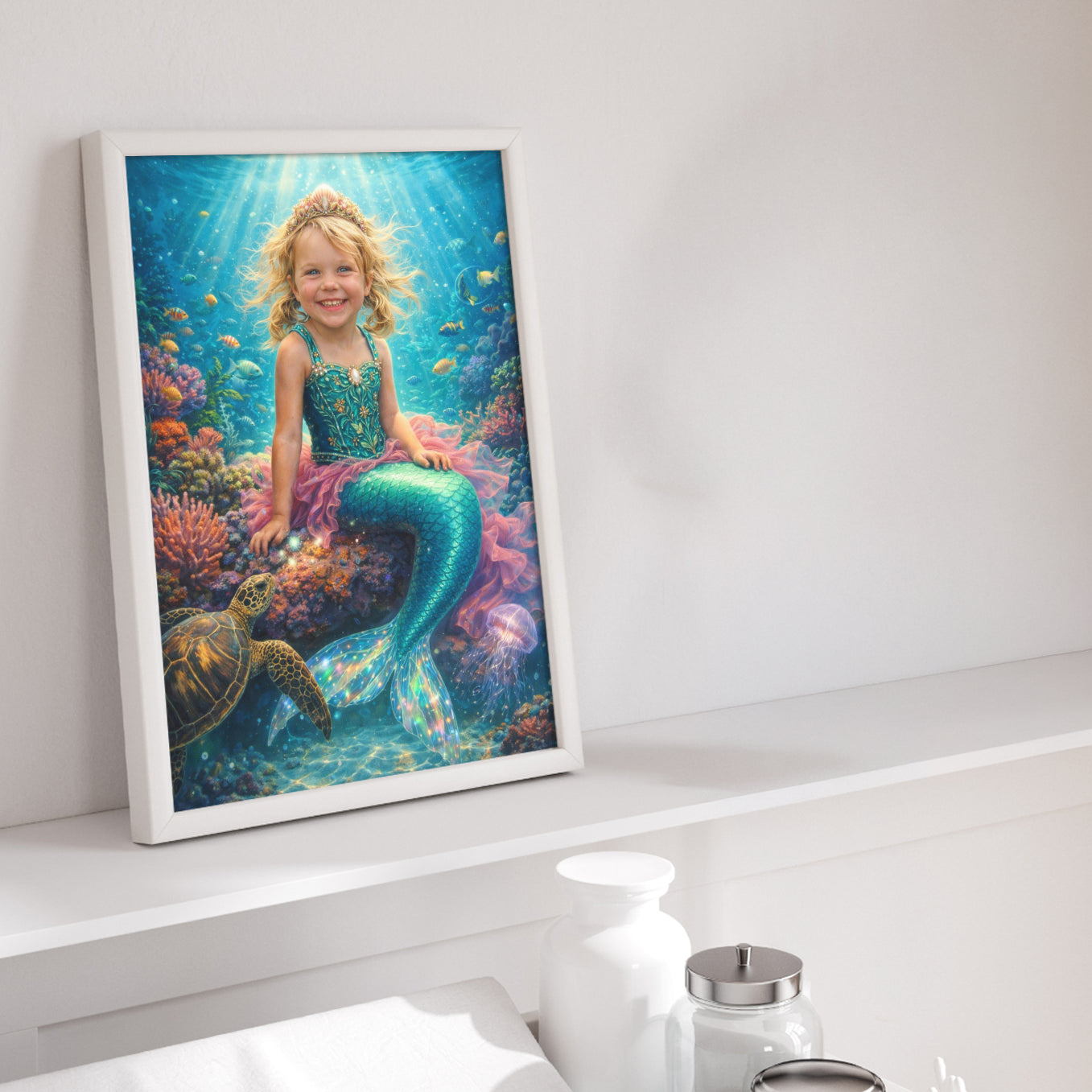 Personalisiertes Kinderposter "Meerjungfrau"