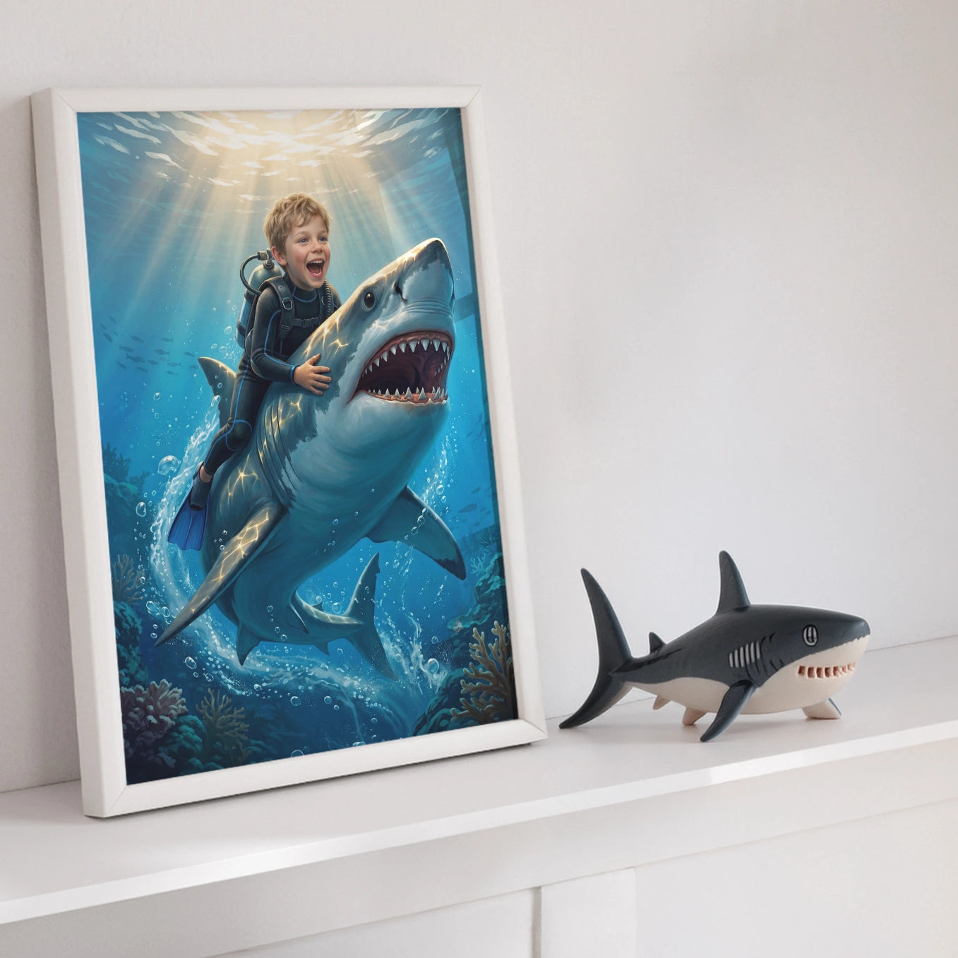 Personalisiertes Kinderposter "Hai"