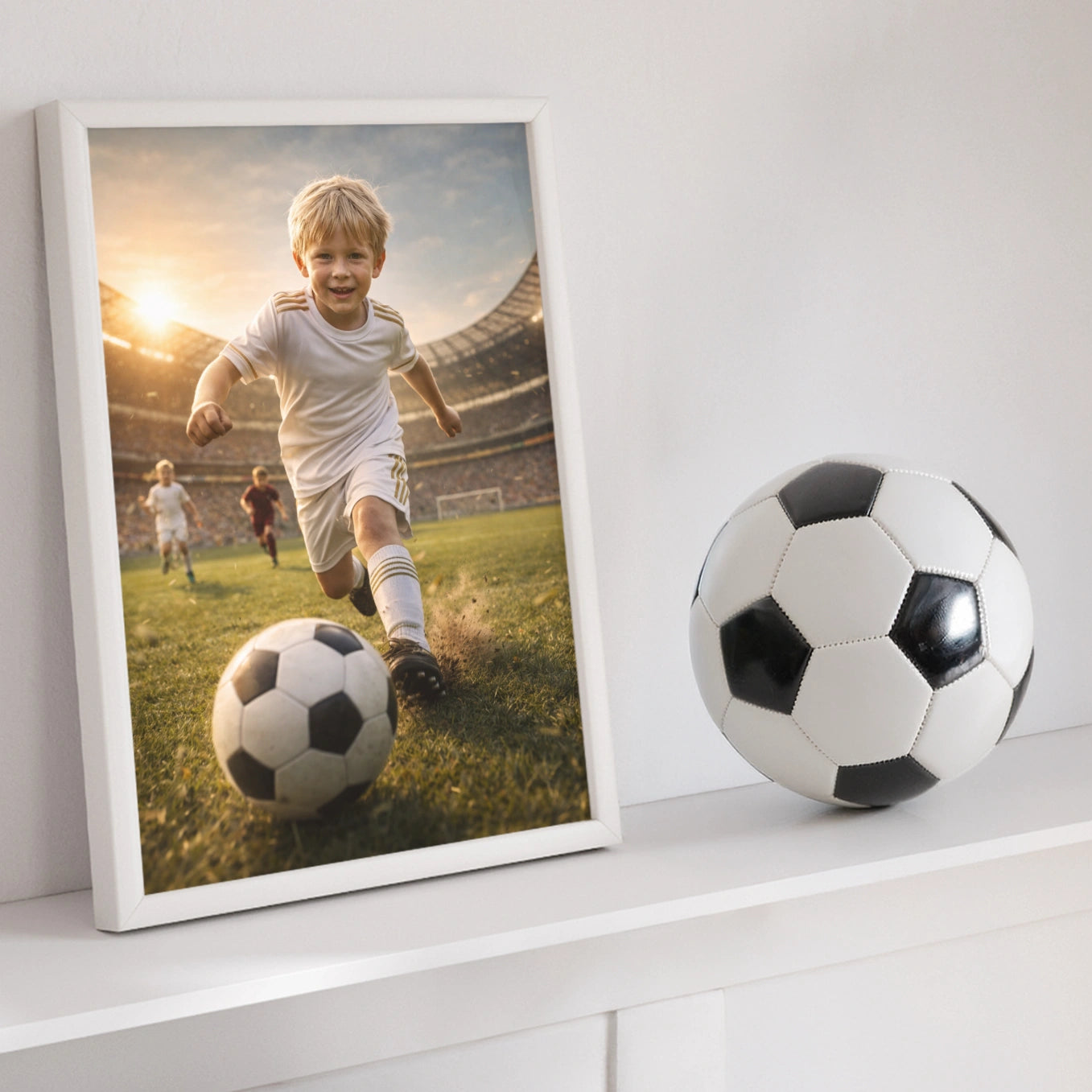 Personalisiertes Kinderposter "Fußball Star"