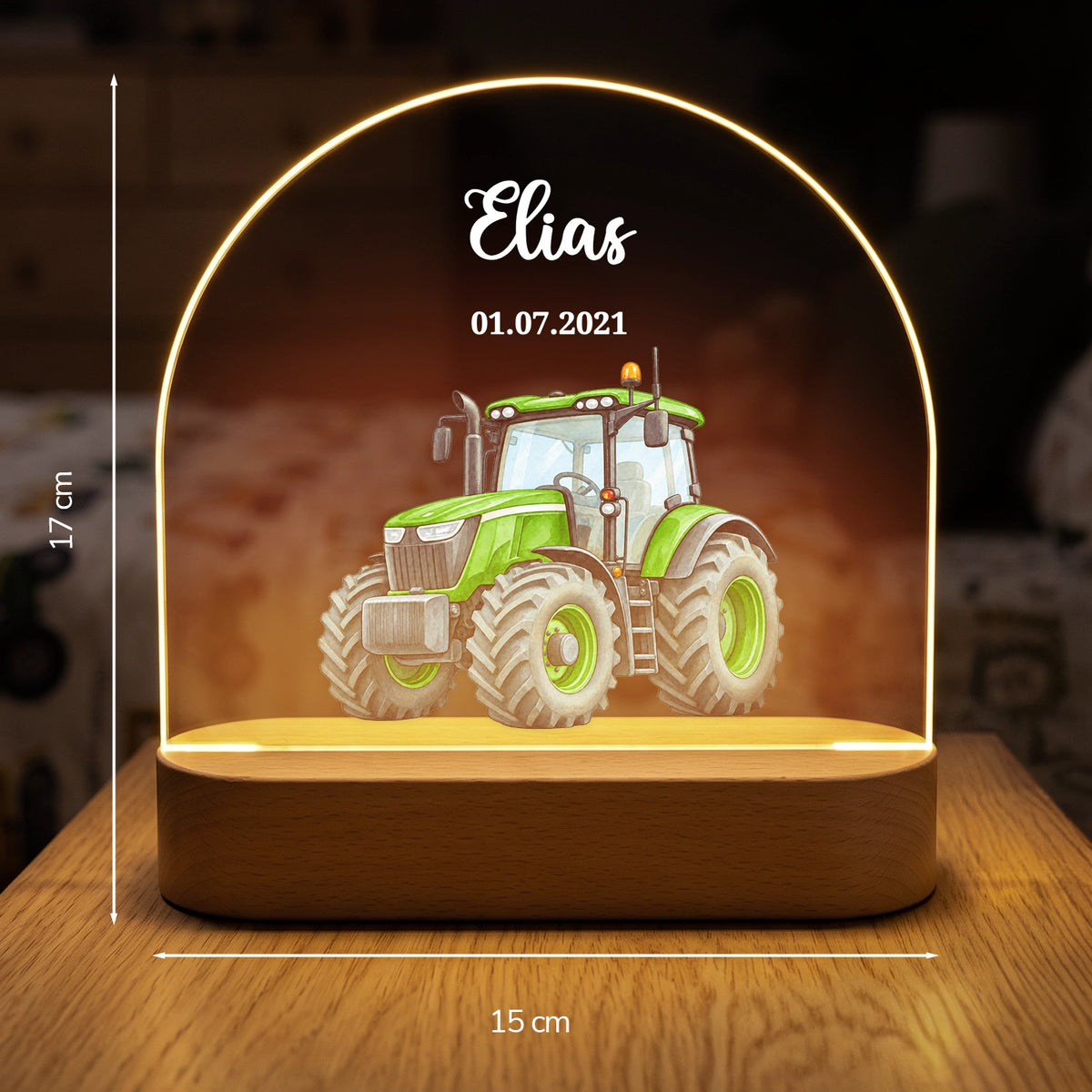 Personalisiertes Nachtlicht "Traktor"