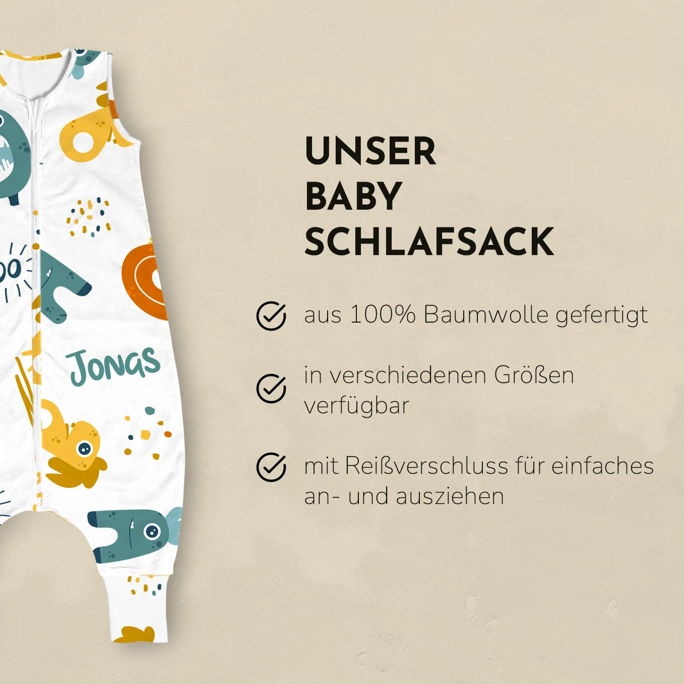 Personalisierter Baby Schlafsack "Kleine Monster"