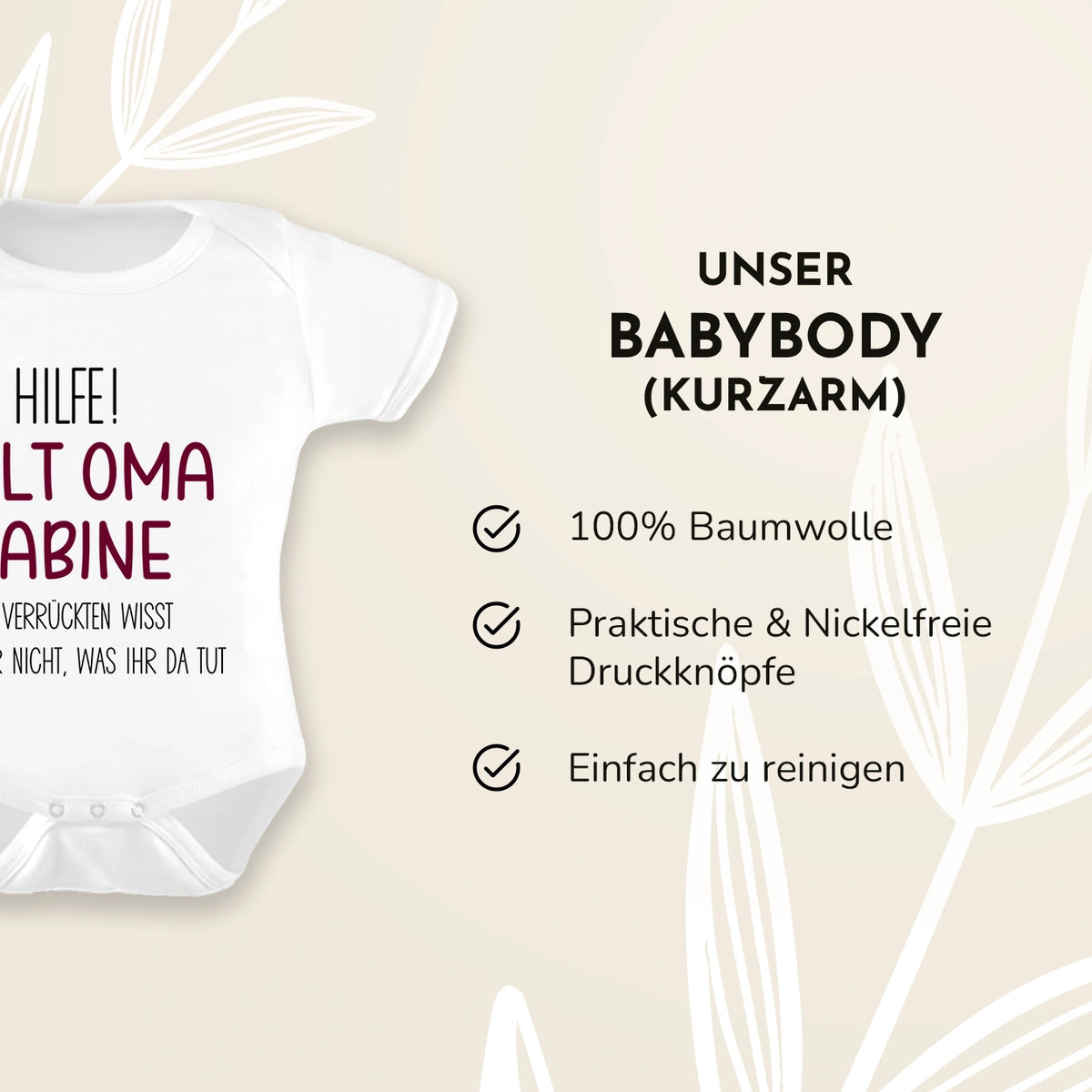 Personalisierter Babybody "Holt Oma / Opa"