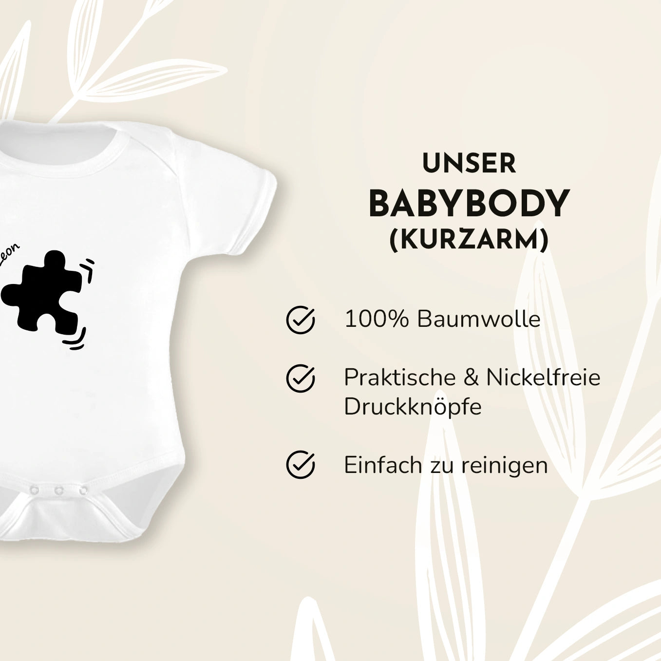 Personalisierter Partnerlook für Mama und Baby "Puzzleteil"