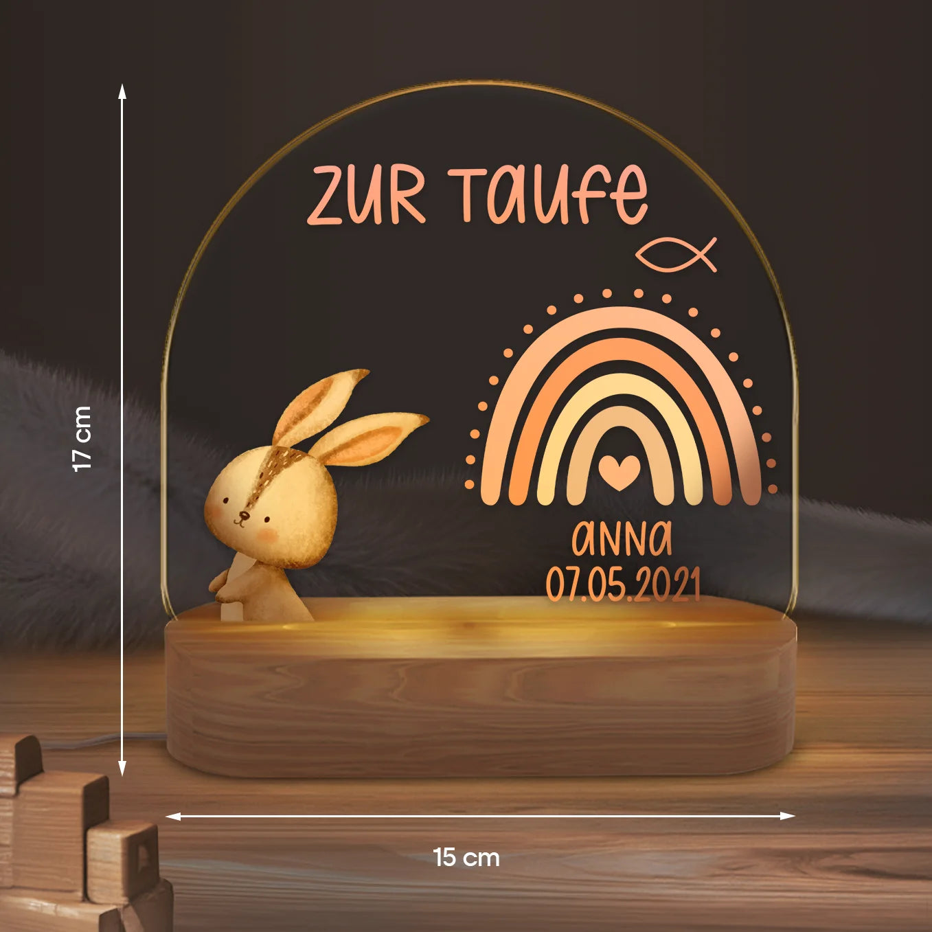 Personalisiertes Nachtlicht "Taufe"