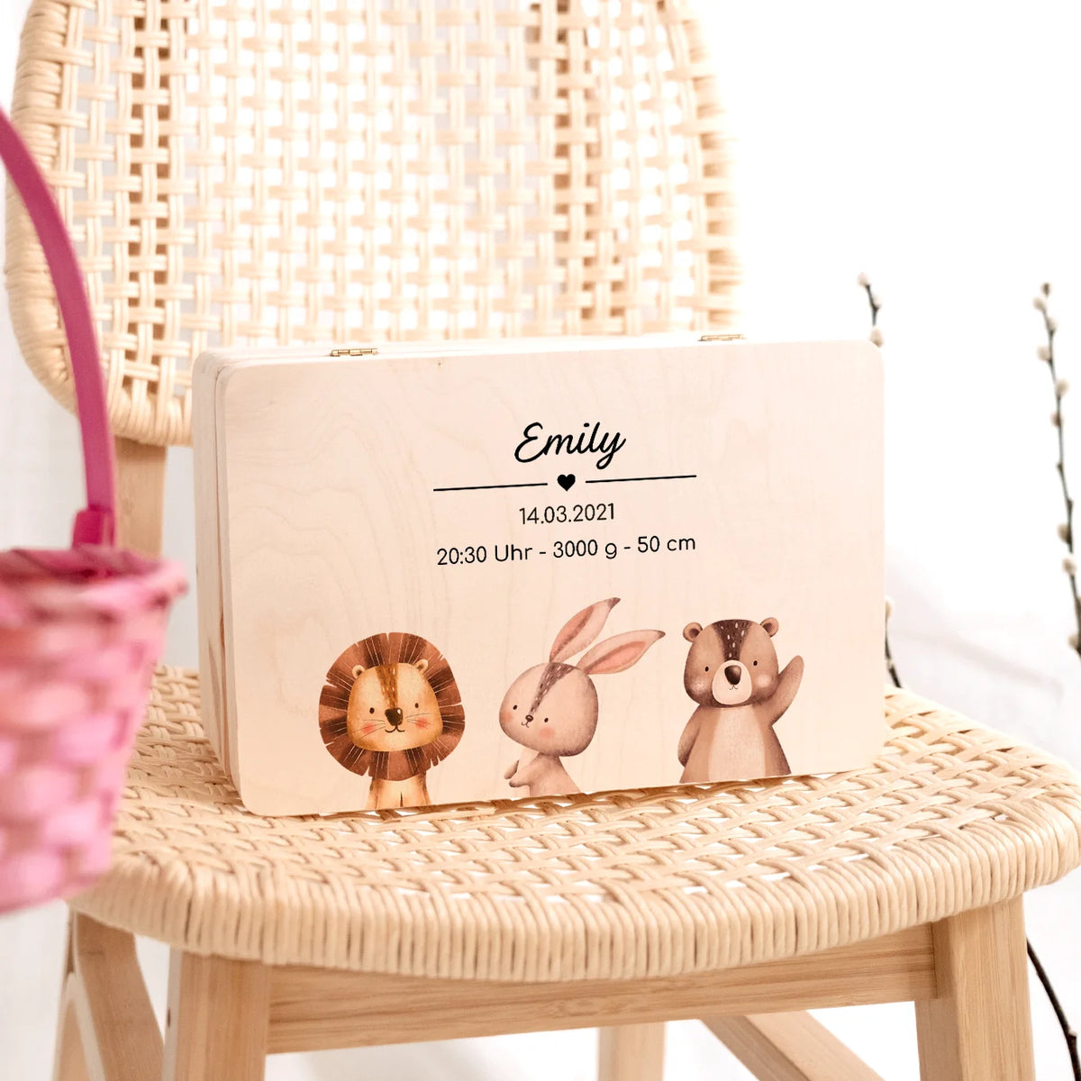Personalisierte Erinnerungsbox "Lieblingstier"