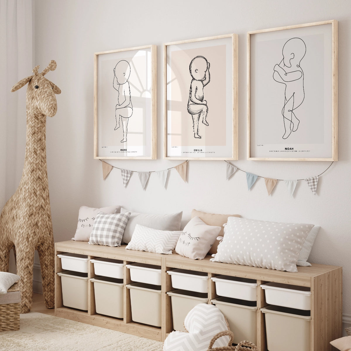 Personalisiertes Poster "Mein Babyposter" Bo & Birdie