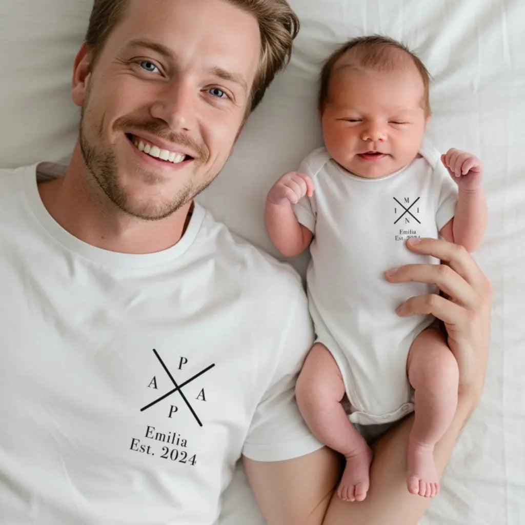 Personalisierter Partnerlook für Papa und Baby “Papa - MINI”