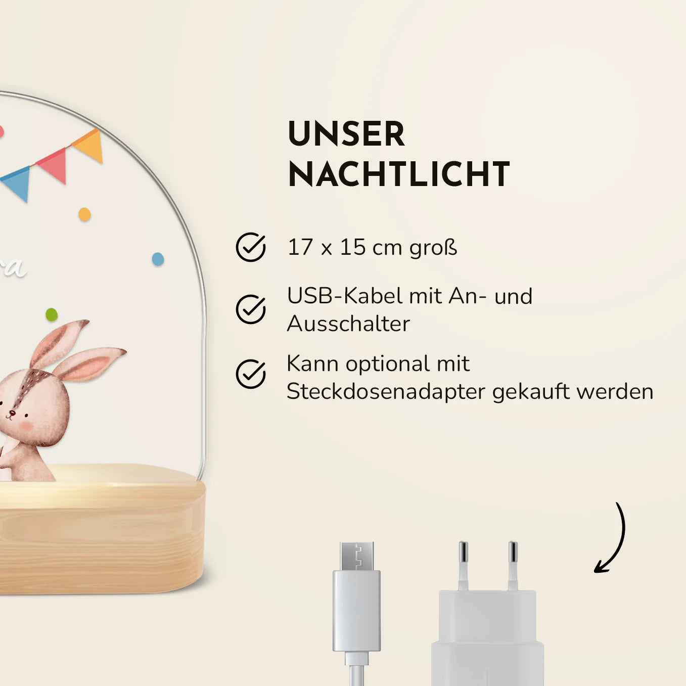 Personalisiertes Nachtlicht "Konfetti"
