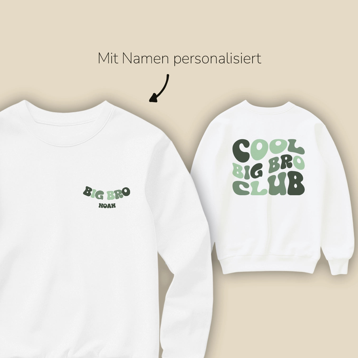 Personalisierter Sweater "Cool Big Bro Club"