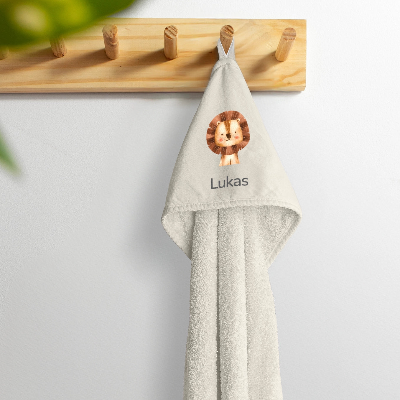 Personalisiertes Kapuzenhandtuch "Lieblingstier"