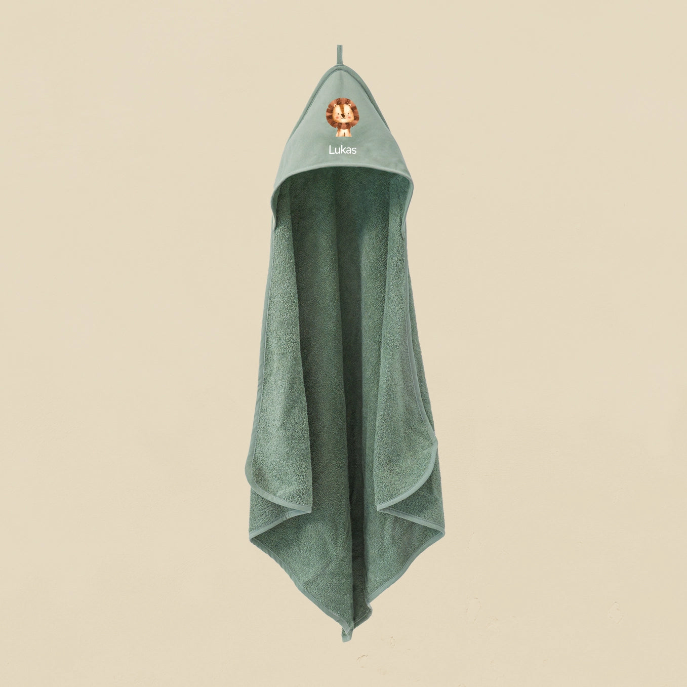 Personalisiertes Kapuzenhandtuch "Lieblingstier"