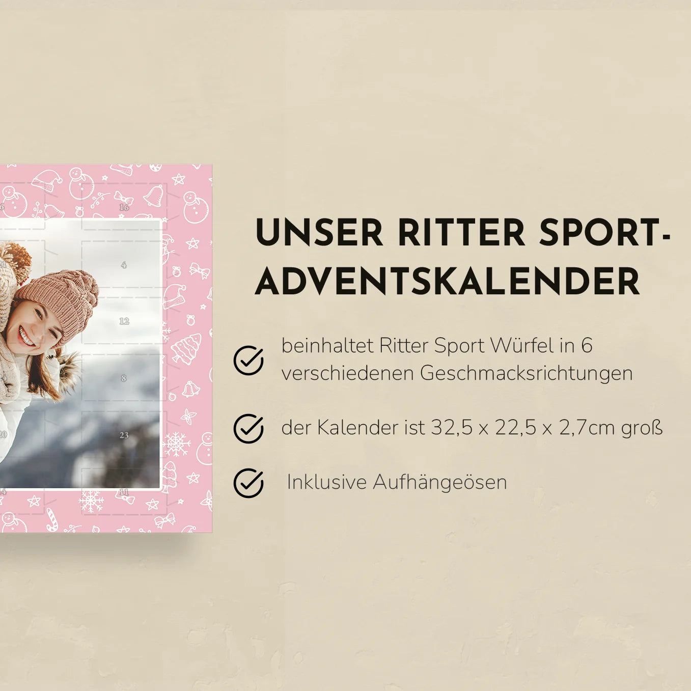 Personalisierter Ritter Sport Adventskalender "Foto"