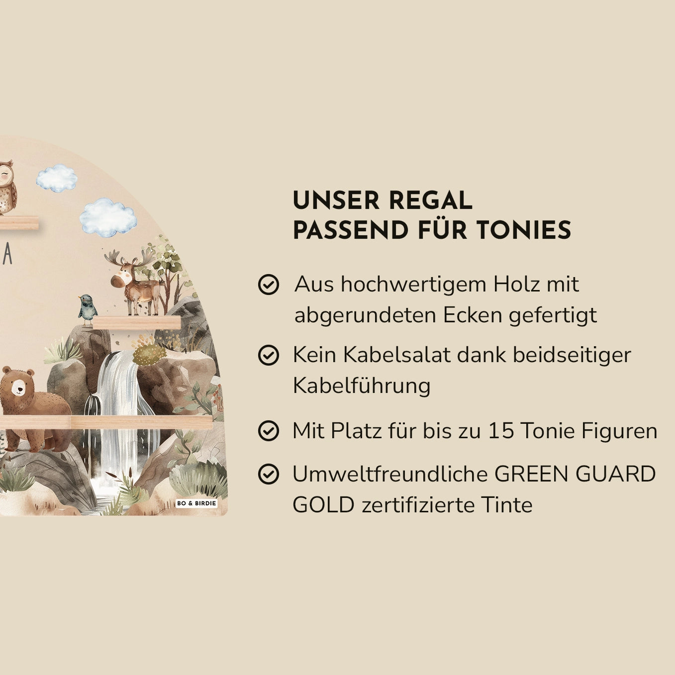 Personalisiertes Regal passend für Tonies "Wildnis"