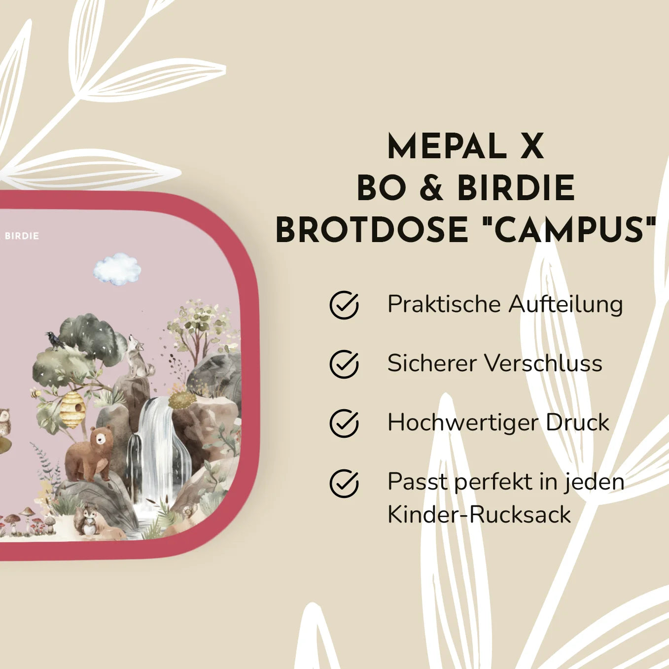 Personalisierte Mepal Campus Brotdose "Wildnis"