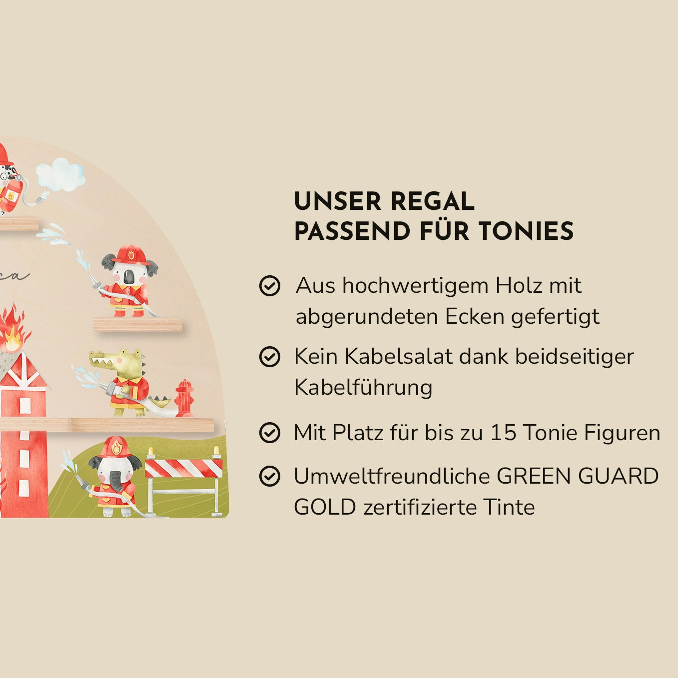 Personalisiertes Regal passend für Tonies "Feuerwehr"