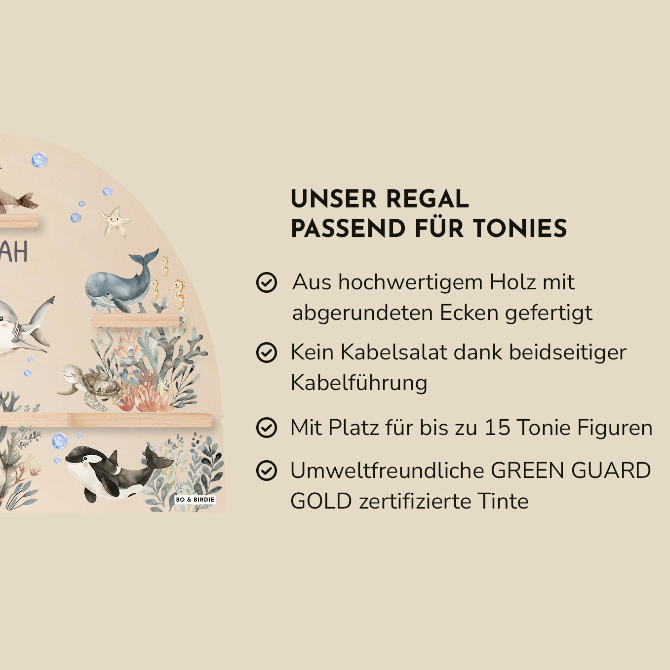 Personalisiertes Regal passend für Tonies "Tiere im Ozean"