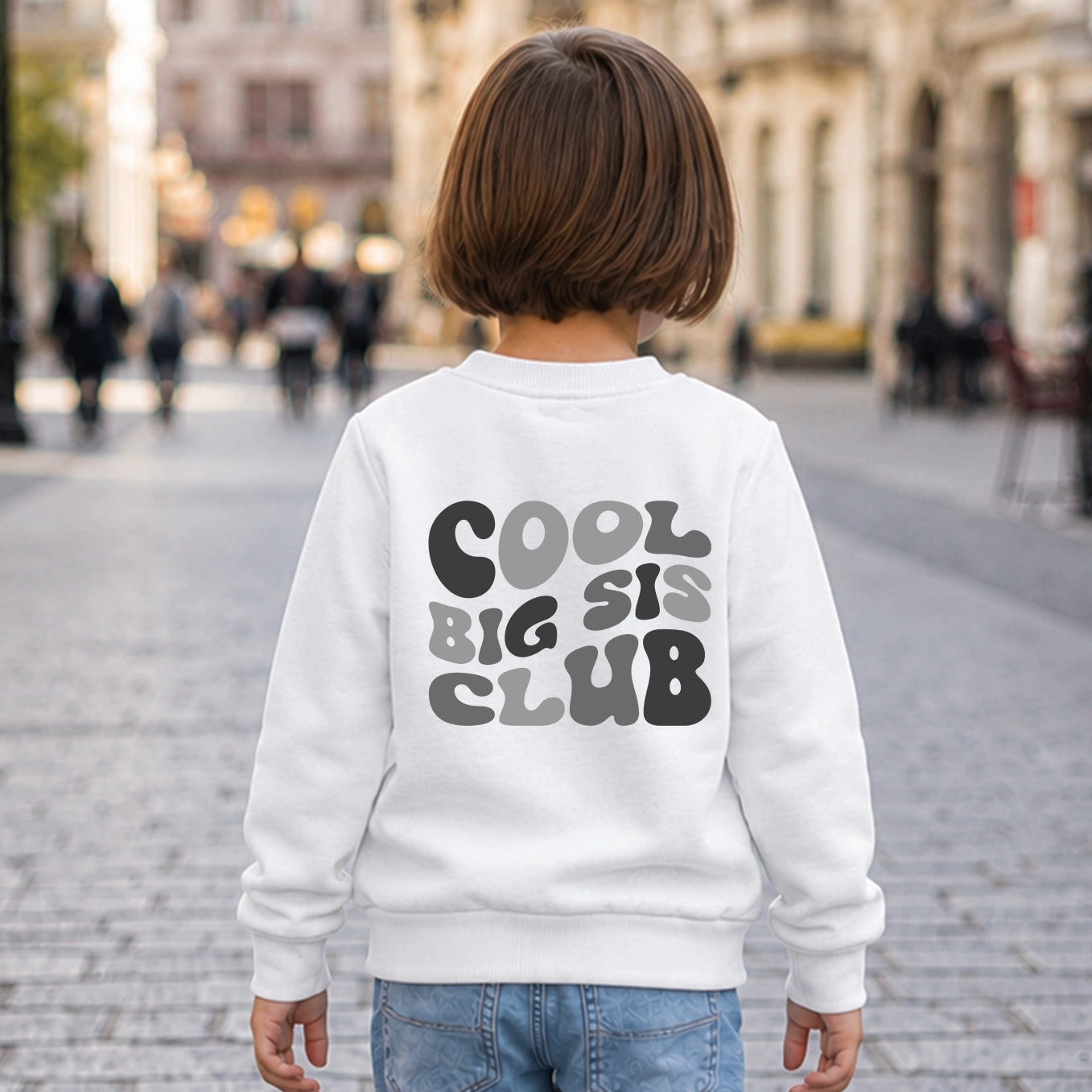 Personalisierter Sweater "Cool Big Sis Club"