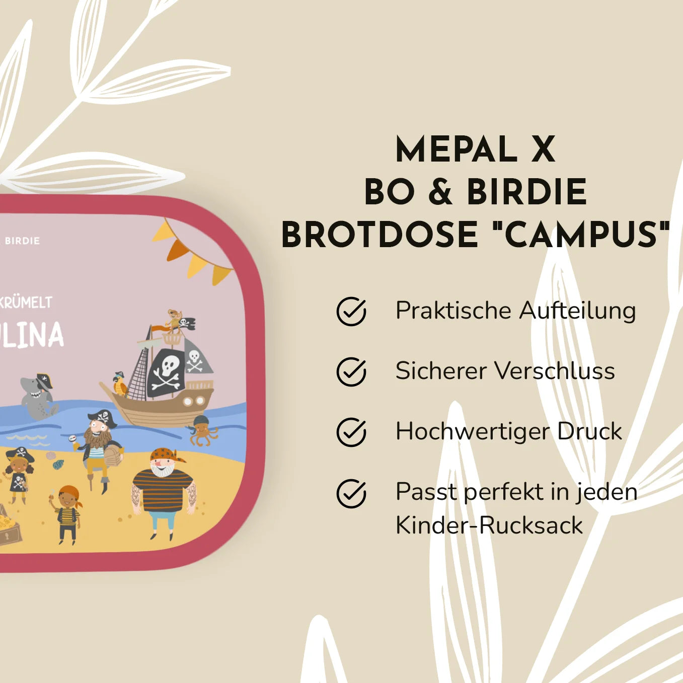 Personalisierte Mepal Campus Brotdose "Piraten"