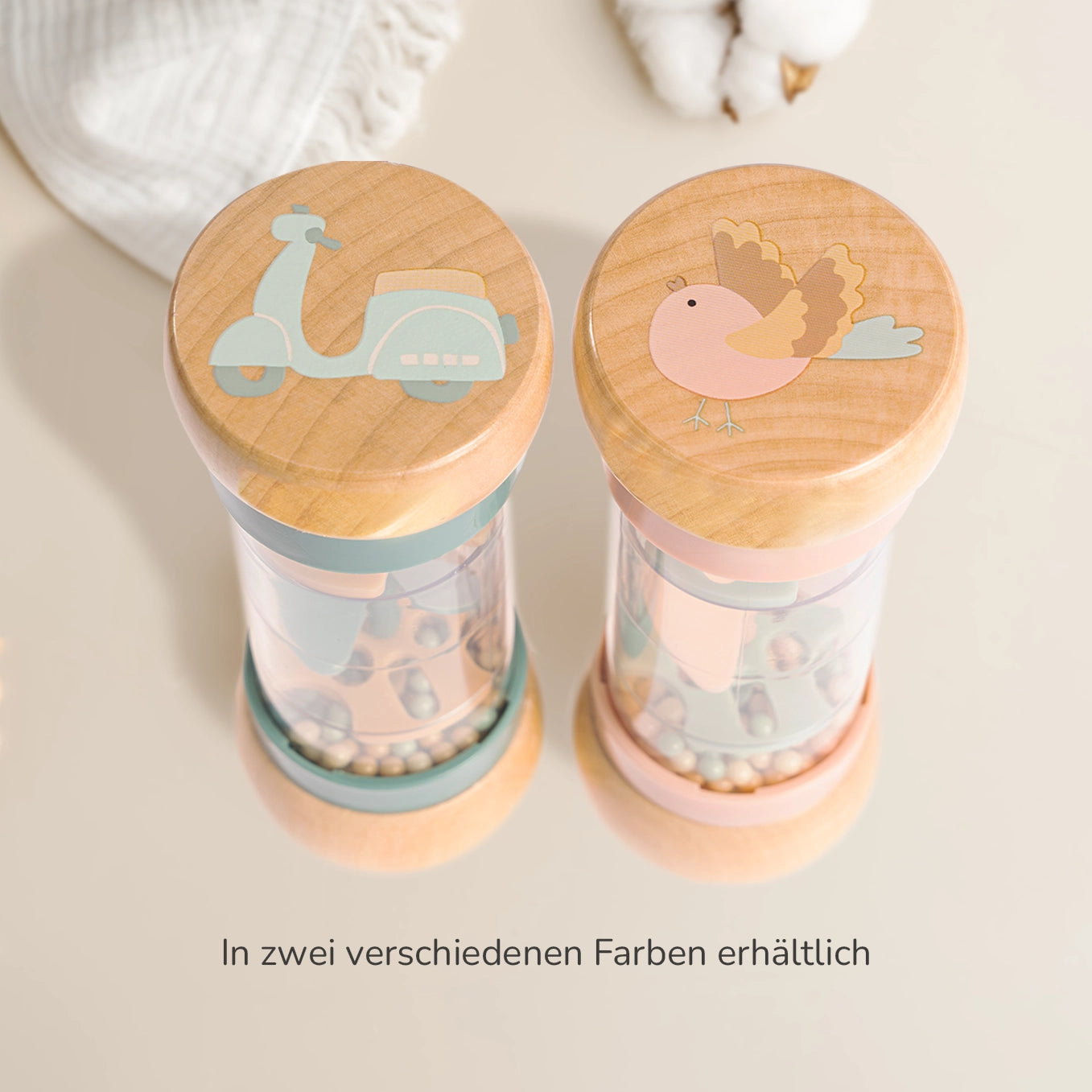 Personalisierte Regenmacher Rassel "Kleine Entdecker"