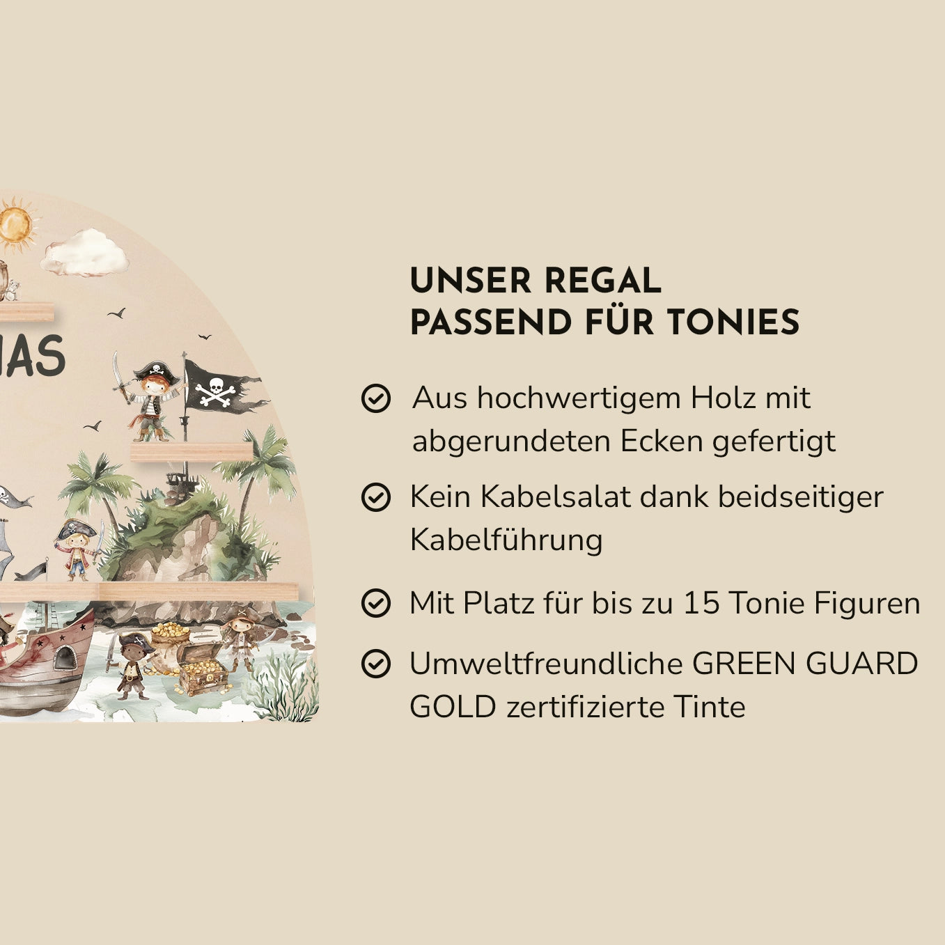 Personalisiertes Regal passend für Tonies "Schatzinsel"