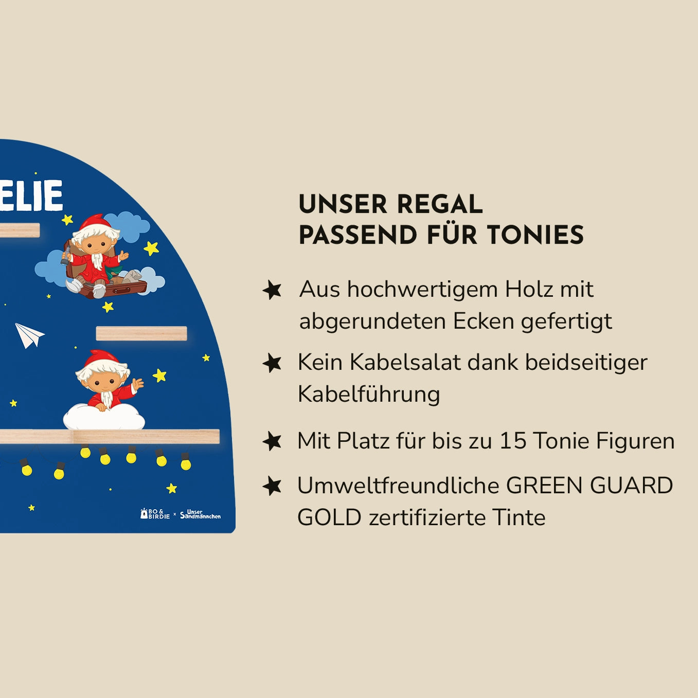 Personalisiertes Regal passend für Tonies "Unser Sandmännchen" “Gute Nacht”