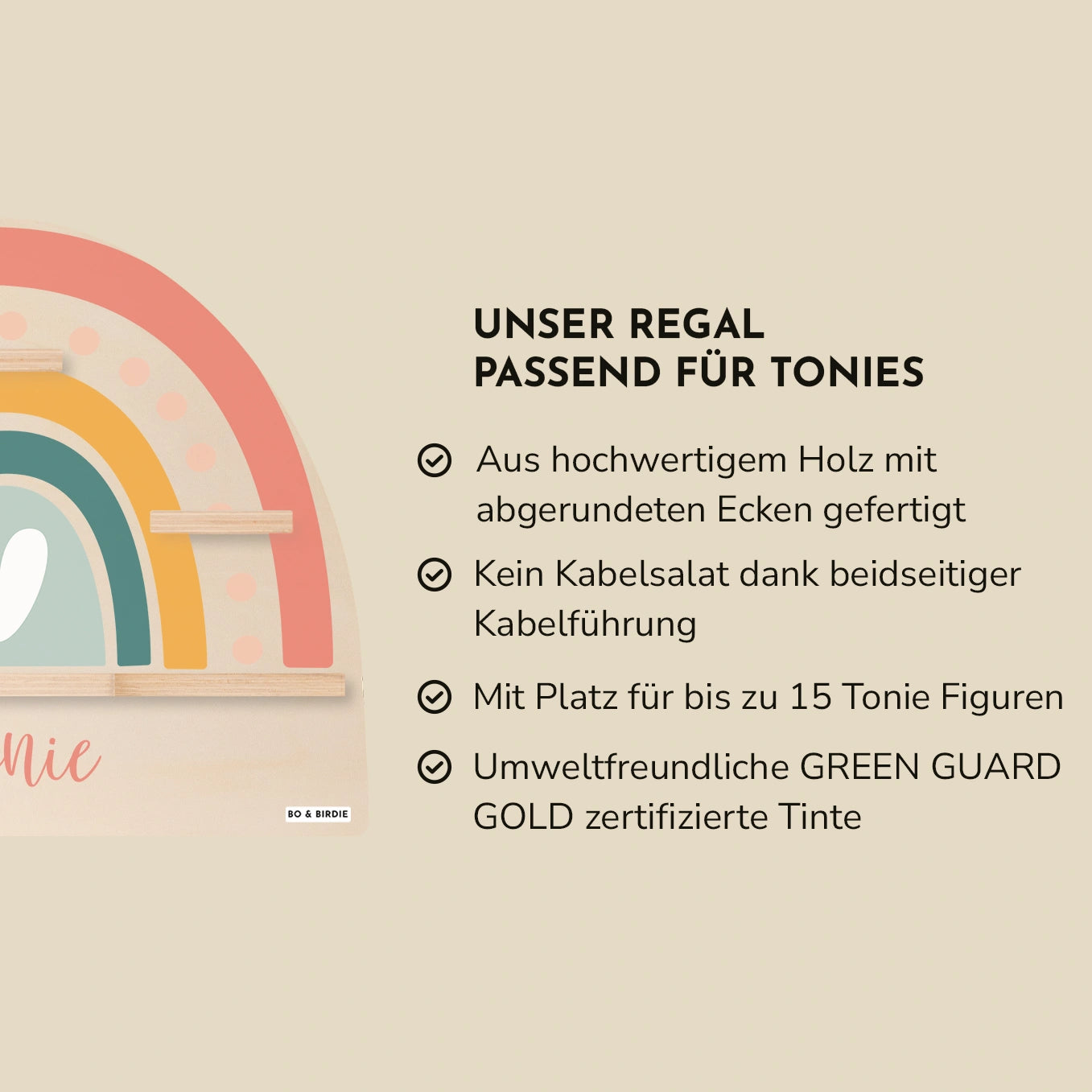 Personalisiertes Regal passend für Tonies “Regenbogen”