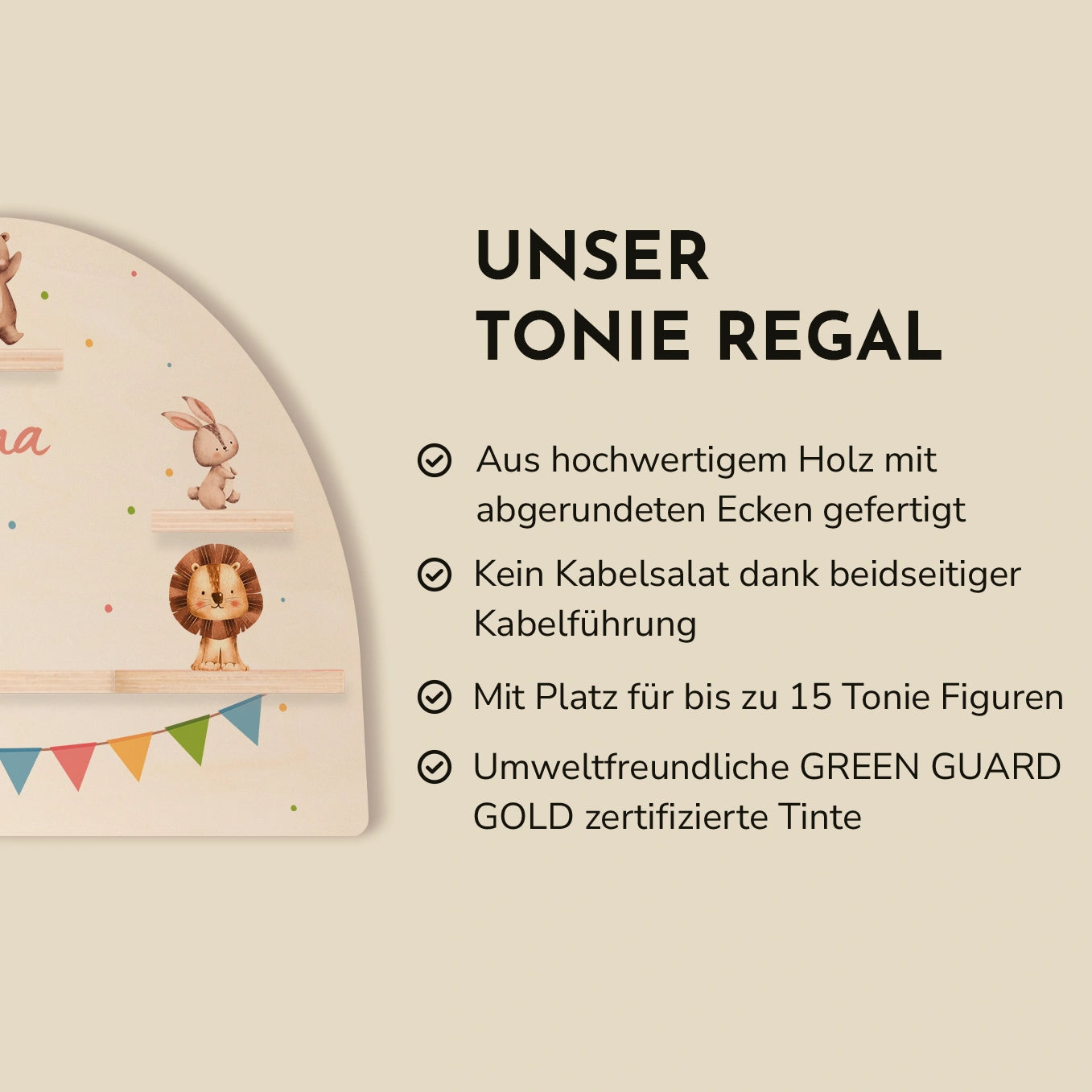 Personalisiertes Toniebox Regal "Konfetti"