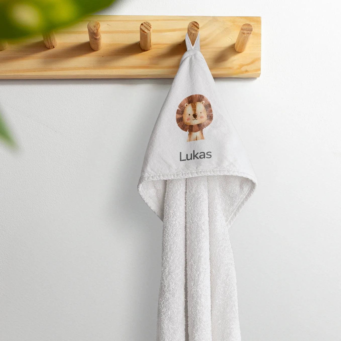 Personalisiertes Kapuzenhandtuch "Lieblingstier"