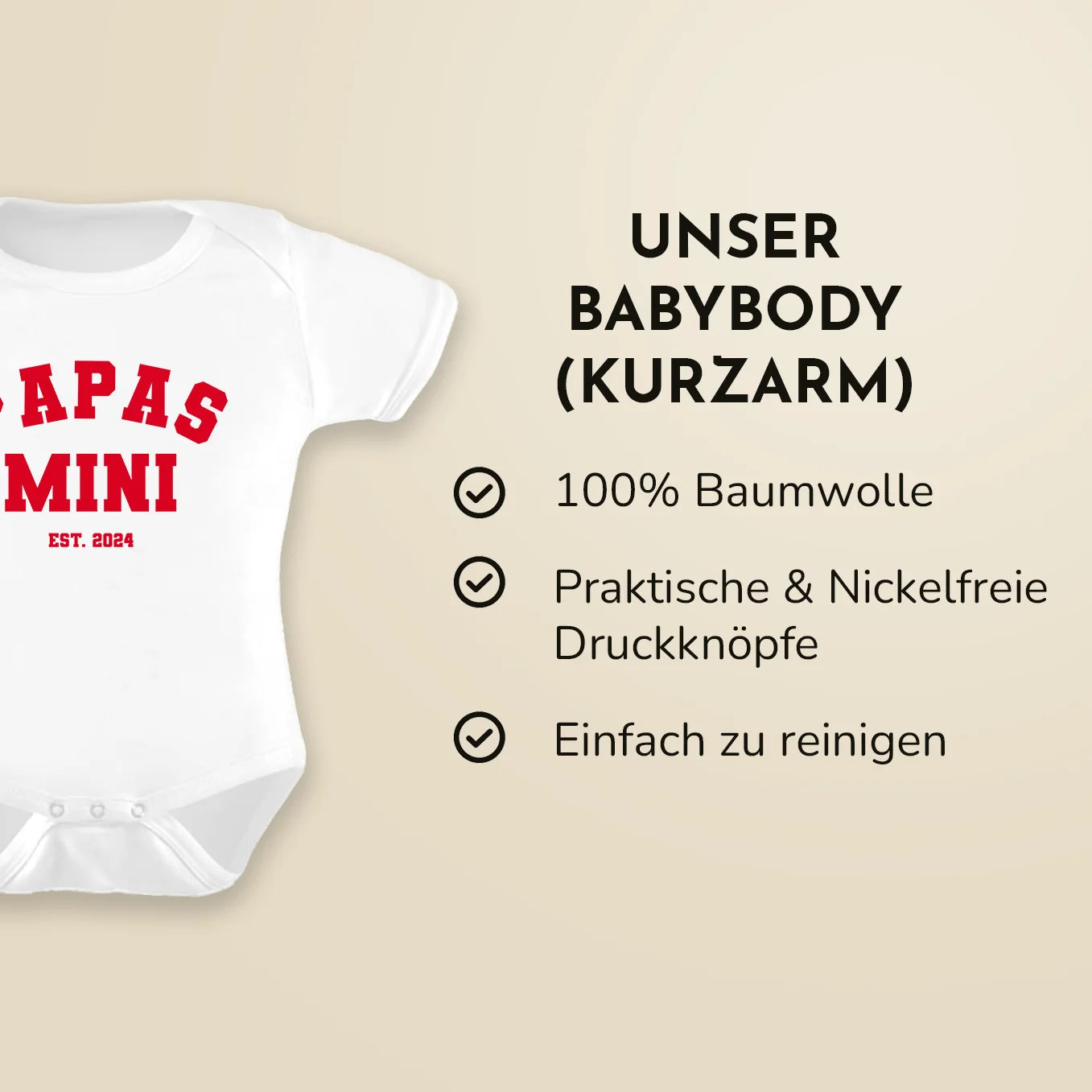 Personalisierter Babybody "Papas / Mamas Mini" (1. Teil vom Partnerlook)