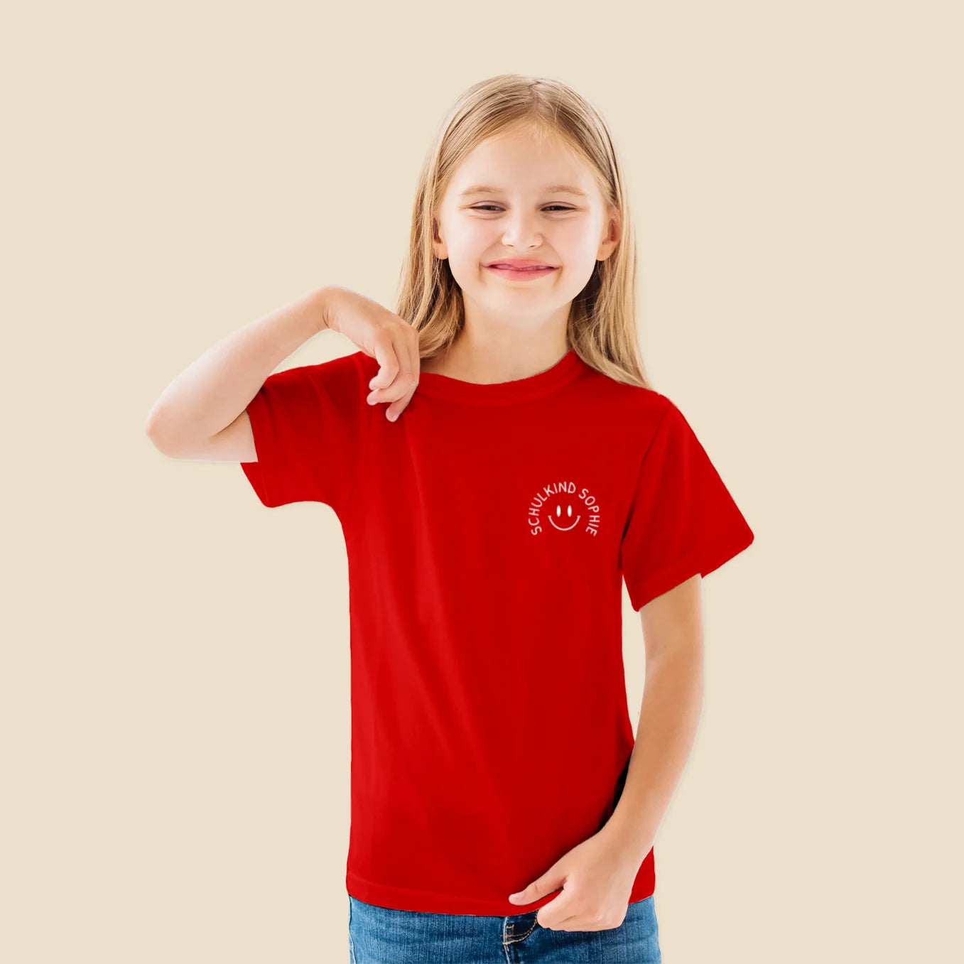 Personalisiertes T-Shirt Schulkind "Smiley" Bo & Birdie