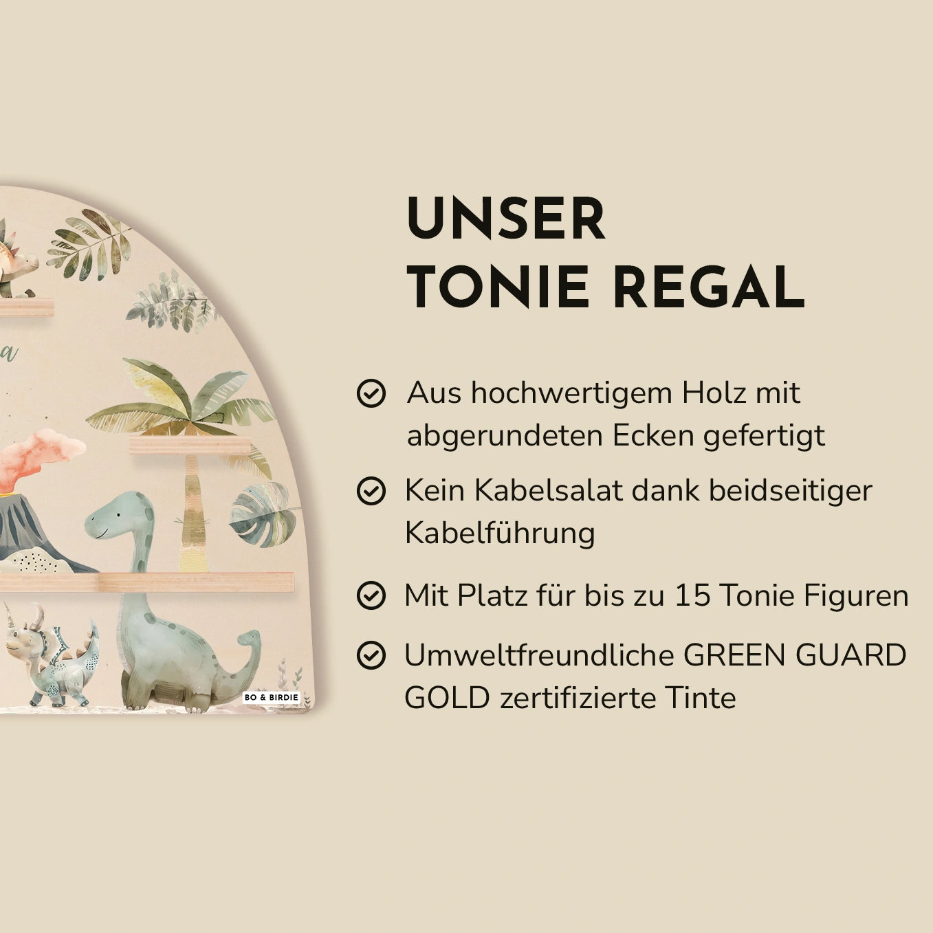 Personalisiertes Toniebox Regal "Dinosaurier"