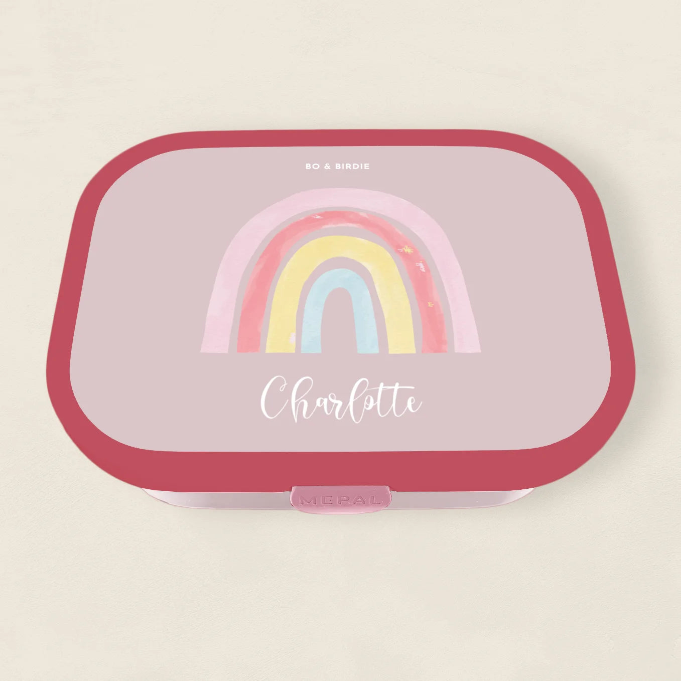 Personalisierte Mepal Brotdose & Trinkflasche "Regenbogen"