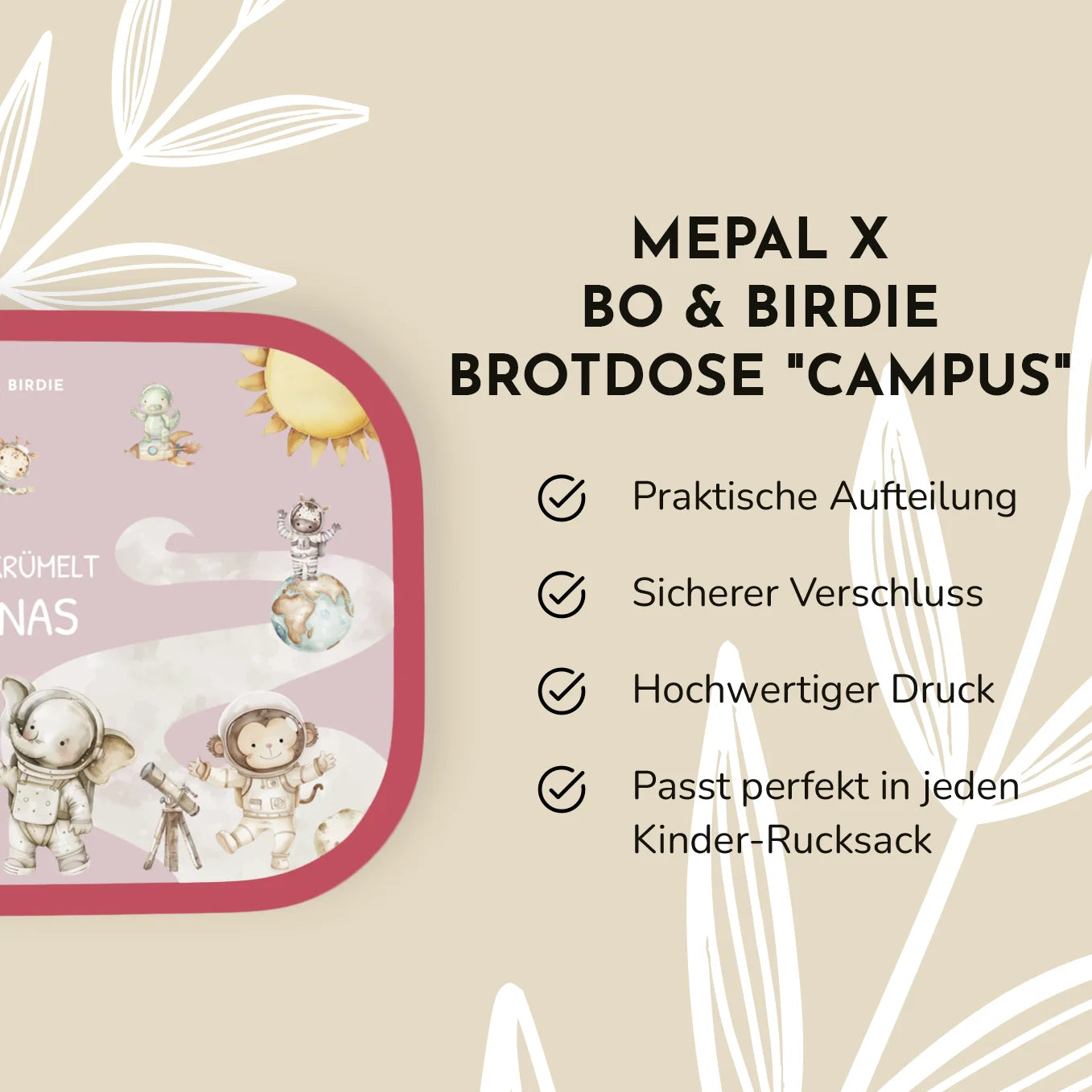 Mepal Brotdose "Astronauten Tiere" Bo & Birdie